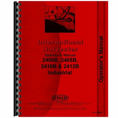 AFTERMARKET Tractor Loader Backhoe Operators Manual Fits International Harvester 2410B RAP73159